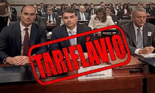 ‘Tariflávio’: família Bolsonaro não tem coragem de pedir o fim de tarifaço, só adiamento